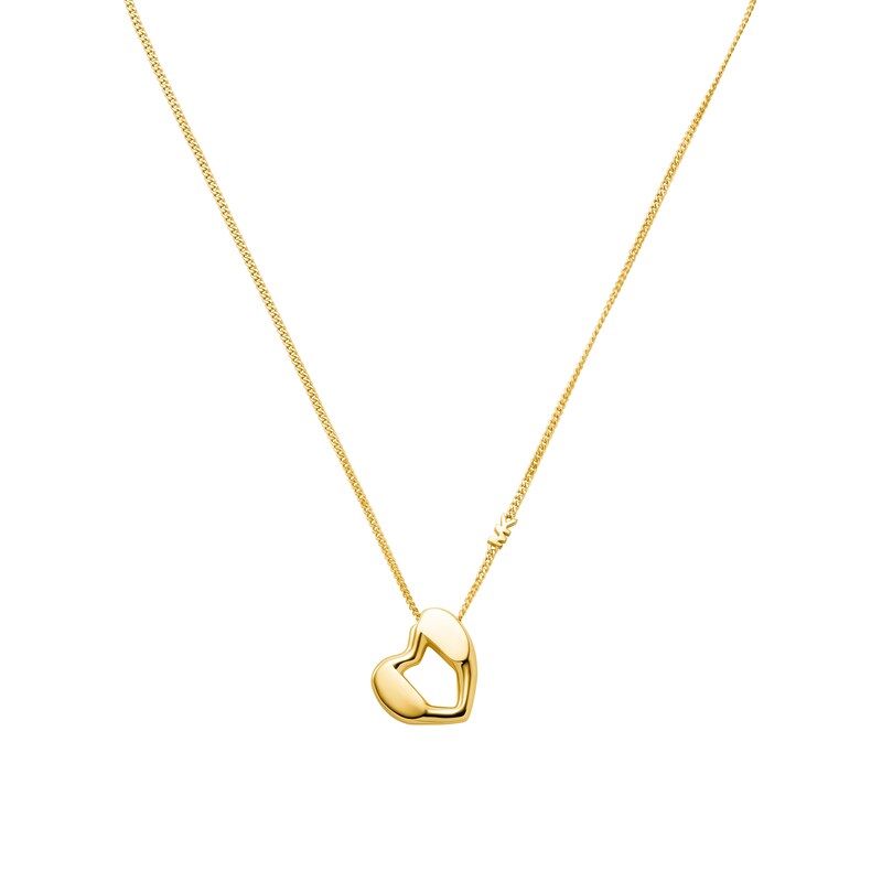 Main Image 1 of Michael Kors Women's 14ct Gold Plated Sterling Silver Heart Pendant Necklace