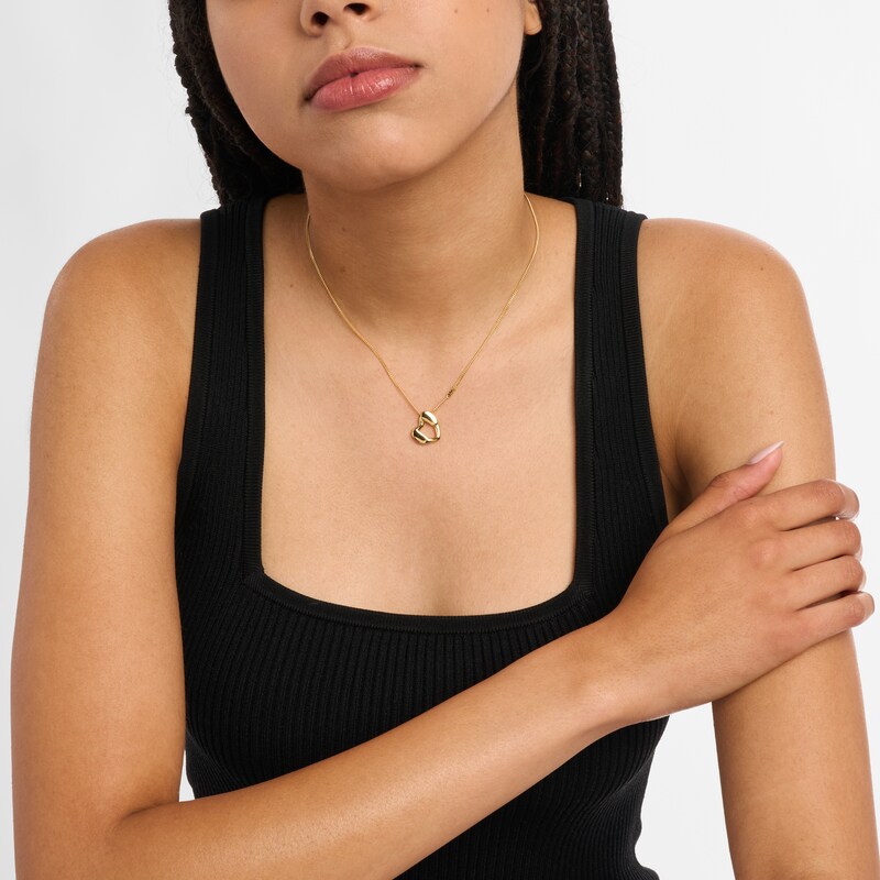 Main Image 3 of Michael Kors Women's 14ct Gold Plated Sterling Silver Heart Pendant Necklace