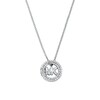 Thumbnail Image 1 of Michael Kors Women's Silver Tone Pavé Logo Pendant Necklace