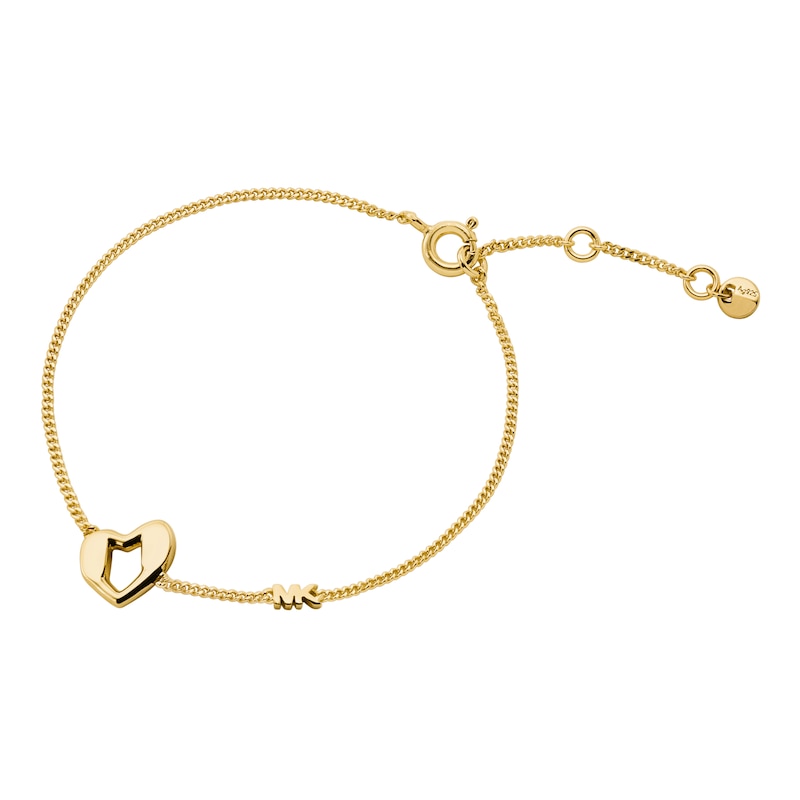 Main Image 1 of Michael Kors Women's 14ct Gold Plated Sterling Silver Heart Bracelet