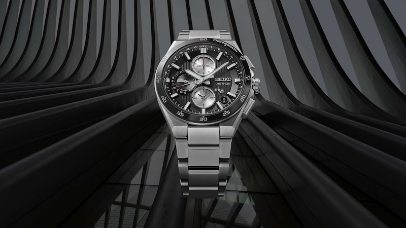 Main Image 5 of Seiko Men's Astron ‘Night Black’ Dial 5X GPS Solar Chronograph Stainless Steel Bracelet Watch