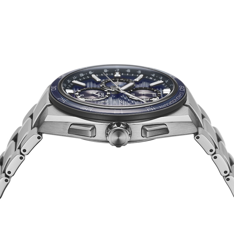 Main Image 4 of Seiko Astron Slate Blue Dial GPS Solar Dual-Time Chronograph Stainless Steel Bracelet Watch
