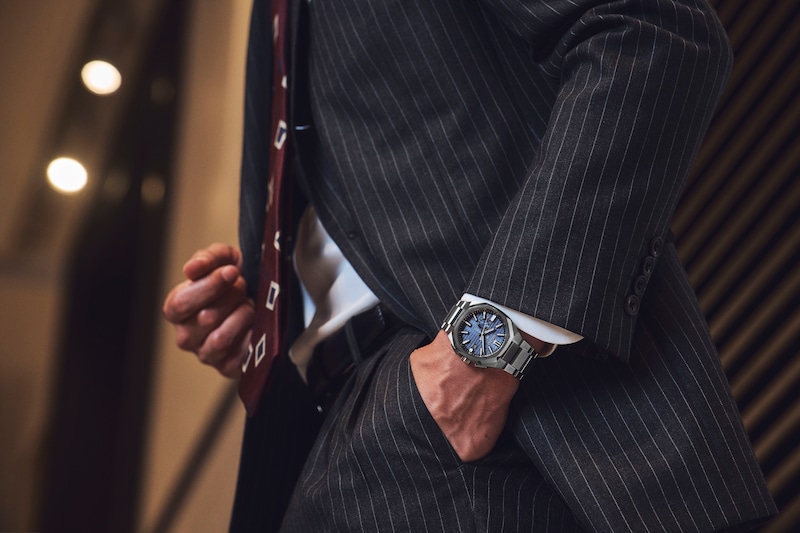 Main Image 2 of Seiko Men's Astron ‘Sapphire Blue’ Crystal Box Dial GPS Solar Stainless Steel Bracelet Watch