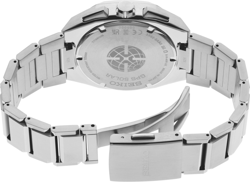 Main Image 4 of Seiko Men's Astron ‘Sapphire Blue’ Crystal Box Dial GPS Solar Stainless Steel Bracelet Watch