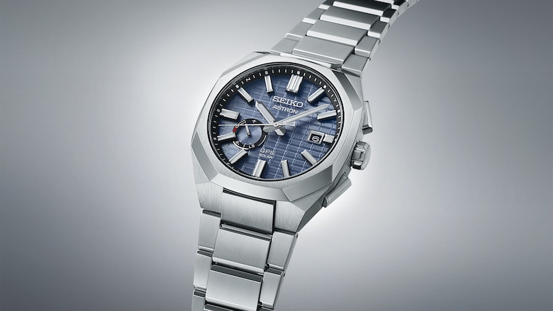 Main Image 6 of Seiko Men's Astron ‘Sapphire Blue’ Crystal Box Dial GPS Solar Stainless Steel Bracelet Watch