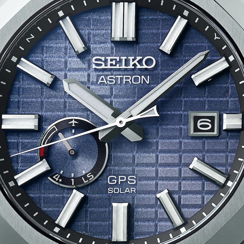Main Image 7 of Seiko Men's Astron ‘Sapphire Blue’ Crystal Box Dial GPS Solar Stainless Steel Bracelet Watch