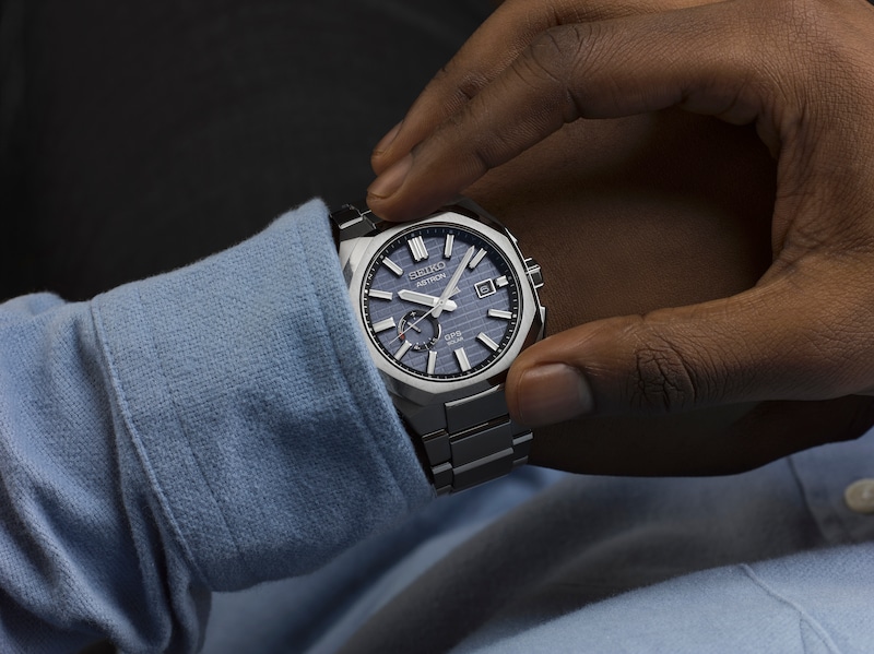 Main Image 8 of Seiko Men's Astron ‘Sapphire Blue’ Crystal Box Dial GPS Solar Stainless Steel Bracelet Watch