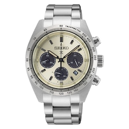 Seiko Prospex Limited Edition Speedtimer ‘Motoring’ European Exclusive Cream Dial Stainless Steel Bracelet Watch
