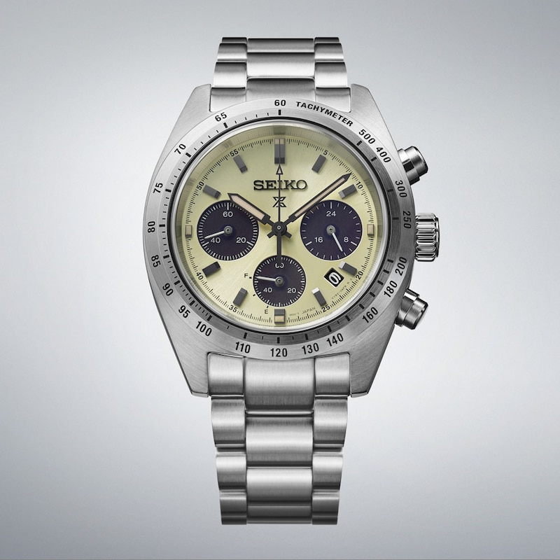 Main Image 3 of Seiko Prospex Limited Edition Speedtimer ‘Motoring’ European Exclusive Cream Dial Stainless Steel Bracelet Watch