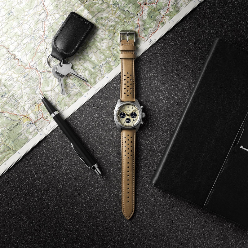 Main Image 10 of Seiko Prospex Limited Edition Speedtimer ‘Motoring’ European Exclusive Cream Dial Stainless Steel Bracelet Watch