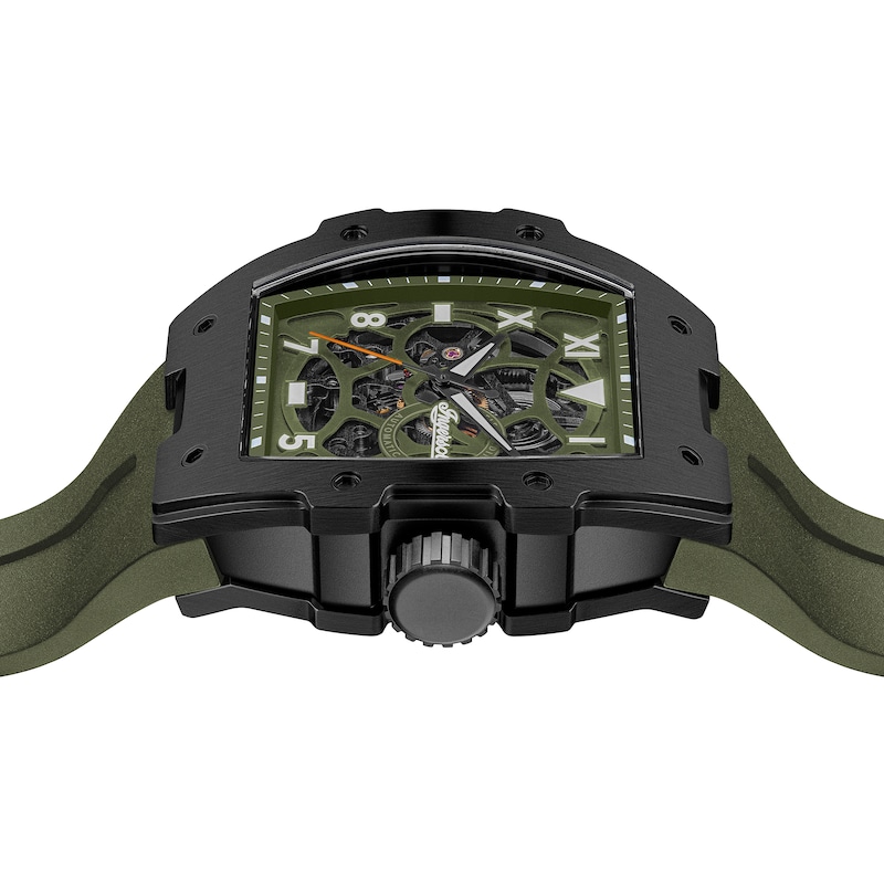 Main Image 3 of Ingersoll 1892 The Play Men's Automatic Green Skeleton Dial Green PU Strap Watch