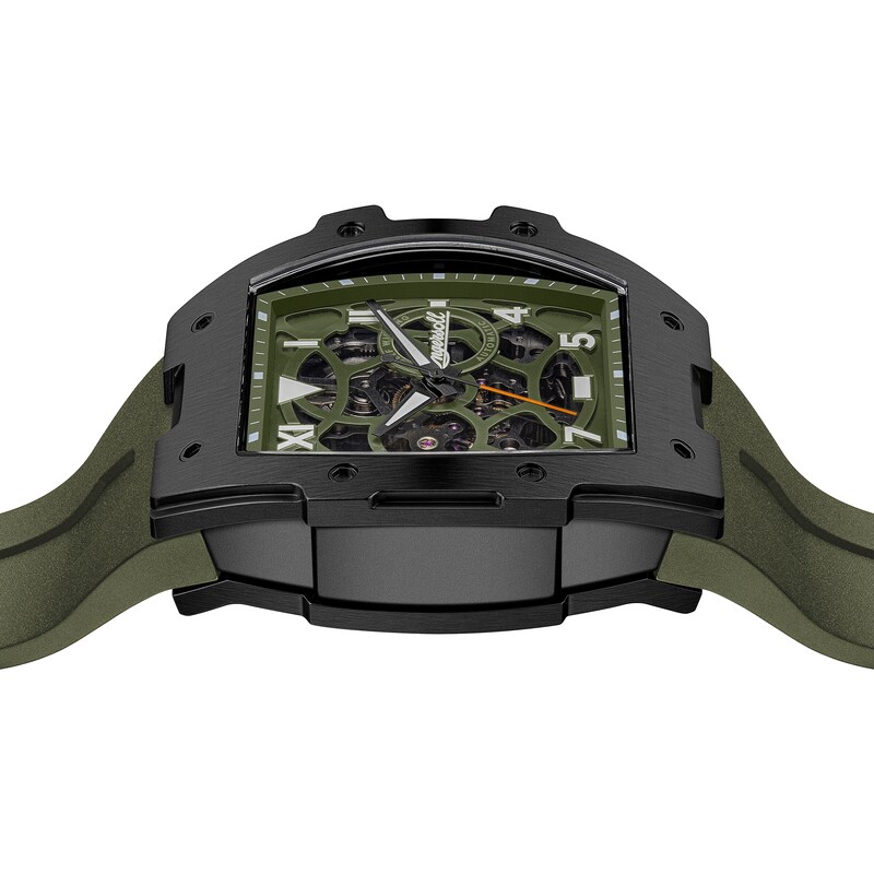 Main Image 4 of Ingersoll 1892 The Play Men's Automatic Green Skeleton Dial Green PU Strap Watch