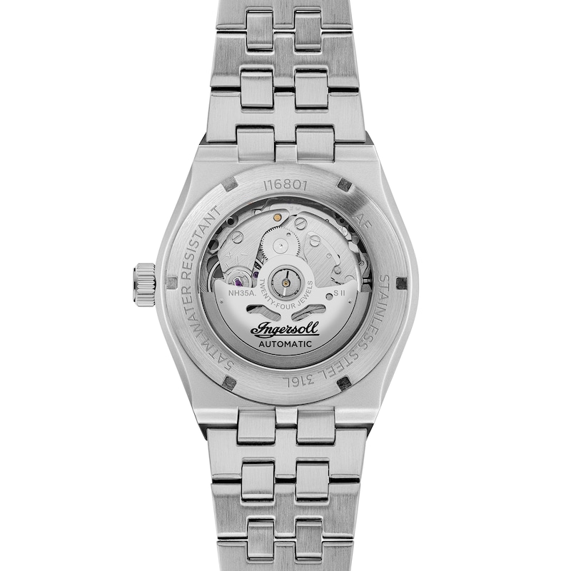 Main Image 5 of Ingersoll 1892 The Rider Men's Automatic Black Dial Silver Tone Stainless Steel Bracelet Watch