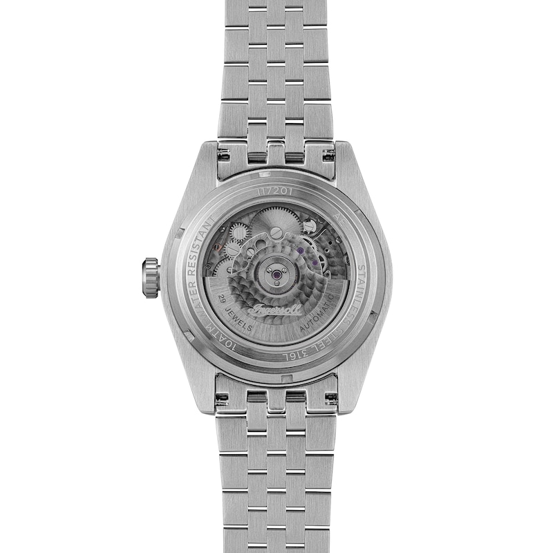 Main Image 5 of Ingersoll 1892 The Outlaw Men's Automatic Pink Dial Silver Tone Stainless Steel Bracelet Watch