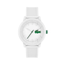 Lacoste Men's 12:12 Hero White Dial & White Silicone Strap Watch