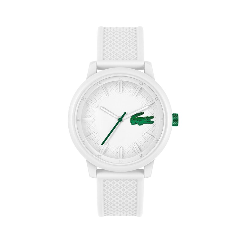 Main Image 1 of Lacoste Men's 12:12 Hero White Dial & White Silicone Strap Watch