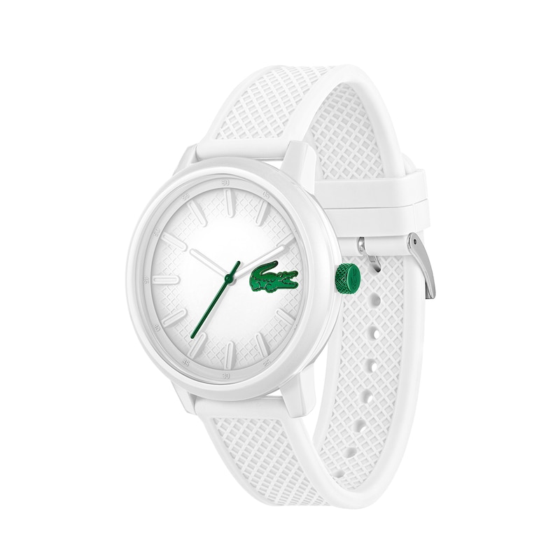 Main Image 2 of Lacoste Men's 12:12 Hero White Dial & White Silicone Strap Watch