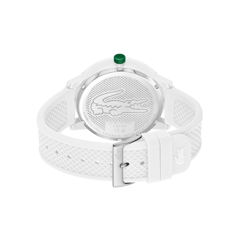 Main Image 3 of Lacoste Men's 12:12 Hero White Dial & White Silicone Strap Watch