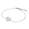 Thumbnail Image 2 of Michael Kors Women's Kors Love Sterling Silver Cubic Zirconia Pavé Heart Bracelet & Stud Earrings Set