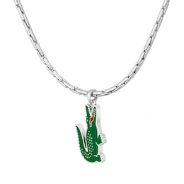 Lacoste Men's Arthor Stainless Steel Curb Chain Necklace - 22"