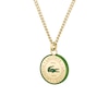 Thumbnail Image 1 of Lacoste Men's Vigor Yellow Gold IP Box Chain Necklace with Green Aluminium Medallion