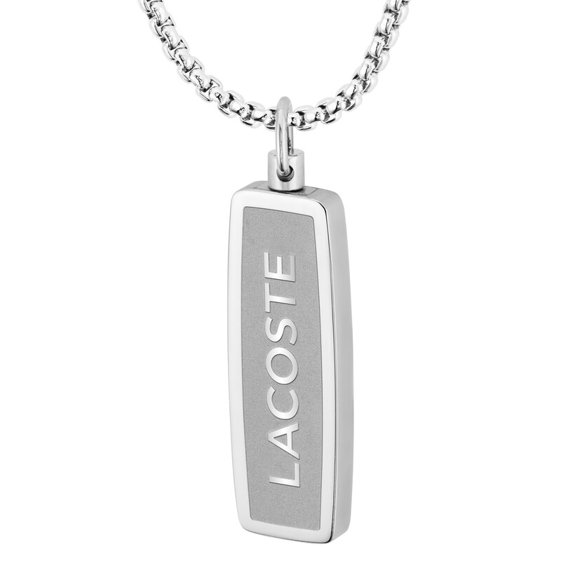 Main Image 1 of Lacoste Men's District Stainless Steel Reversible Pendant Necklace - 21"