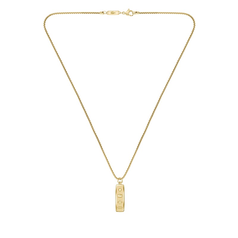 Main Image 1 of Lacoste Men's District Gold-Plated Reversible Pendant Necklace - 21"