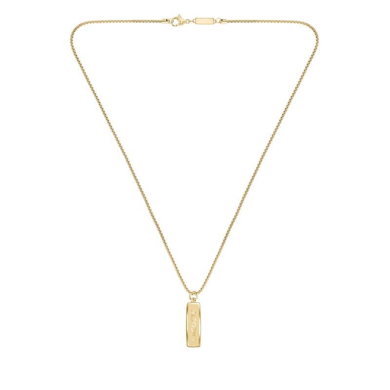 Main Image 3 of Lacoste Men's District Gold-Plated Reversible Pendant Necklace - 21"