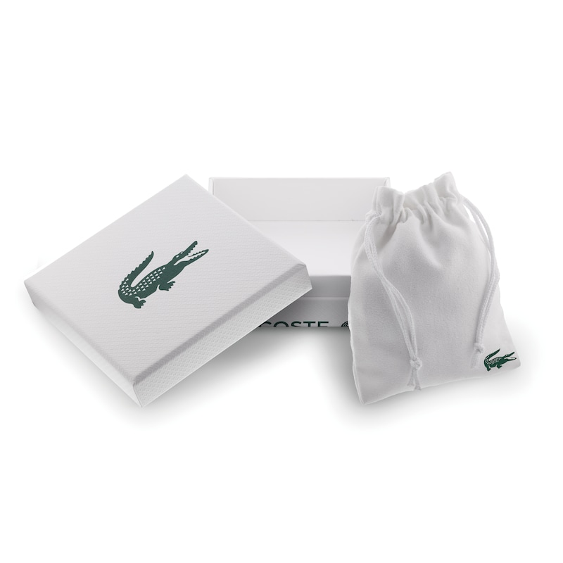 Main Image 5 of Lacoste Men's Arthor Stainless Steel Box Chain Necklace with Gold IP Crocodile - 22"