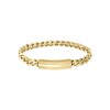 Thumbnail Image 1 of Lacoste Men's Adventurer Gold IP Curb Chain Bracelet with Logo Stripe - 7.5"