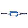 Thumbnail Image 2 of Lacoste Men's Matt Blue Braided Leather Double Wrap Bracelet with Blue Aluminium Carabiner