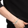 Thumbnail Image 3 of Lacoste Men's Spelt Stainless Steel Wheat Chain Bracelet with Green Enamel Logo - 7.5"