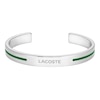 Thumbnail Image 1 of Lacoste Men's Adventurer Stainless Steel Bangle with Green Enamel Accent - 7.5"