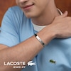 Thumbnail Image 4 of Lacoste Men's Adventurer Stainless Steel Bangle with Green Enamel Accent - 7.5"