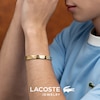 Thumbnail Image 4 of Lacoste Men's Adventurer Gold IP Bangle with Etched Line Detail - 7.5"