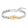 Thumbnail Image 1 of Lacoste Men's Arthor Stainless Steel Curb Chain Bracelet with Gold IP Crocodile - 7.5"