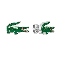 Lacoste Men's Arthor Compact Stainless Steel Stud Earrings - 14x2.5mm