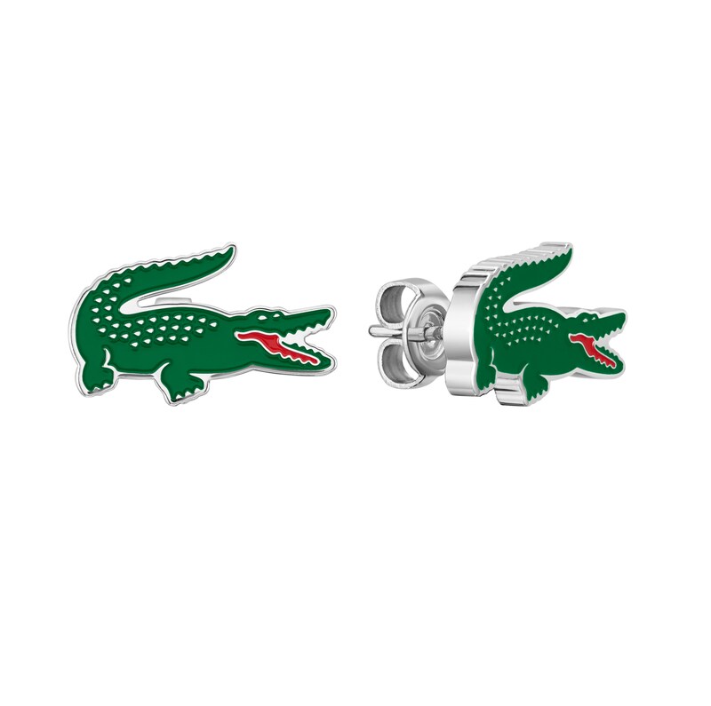 Main Image 1 of Lacoste Men's Arthor Compact Stainless Steel Stud Earrings - 14x2.5mm