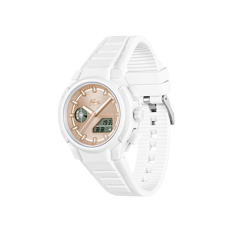 Main Image 2 of Lacoste Women's LC33 Champagne Dial White Silicone Strap Watch
