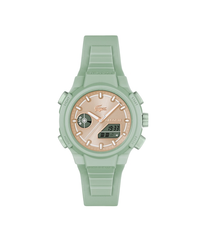 Main Image 1 of Lacoste Women's LC33 Champagne Dial Green Silicone Strap Watch
