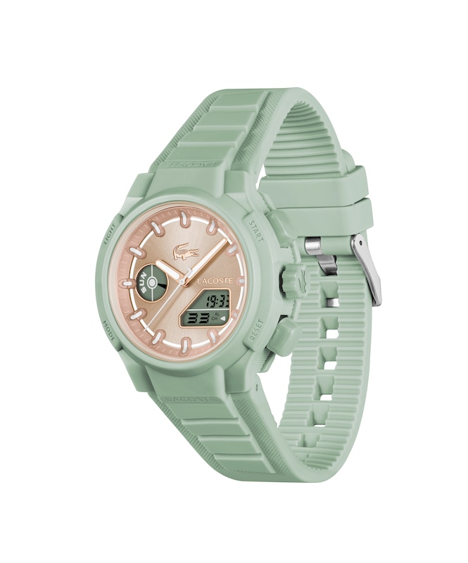 Main Image 2 of Lacoste Women's LC33 Champagne Dial Green Silicone Strap Watch