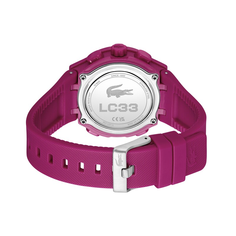 Main Image 3 of Lacoste Women's LC33 Raspberry Dial Analog-Digital Raspberry Silicone Strap Watch