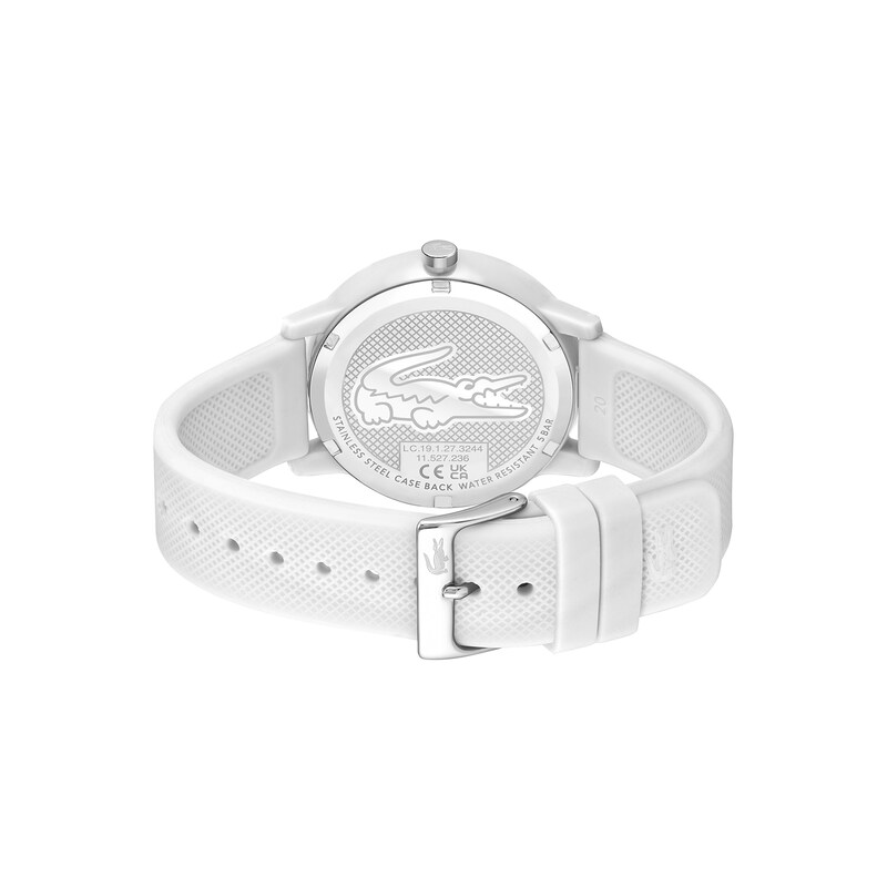 Main Image 3 of Lacoste Men's 12.12 White Dial & White Silicone Strap Watch