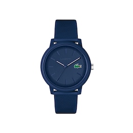 Lacoste Men's 12.12 Blue Dial Navy Silicone Strap Watch