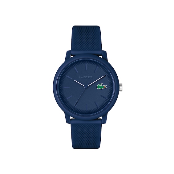 Lacoste Men's 12.12 Blue Dial Navy Silicone Strap Watch - Image 3