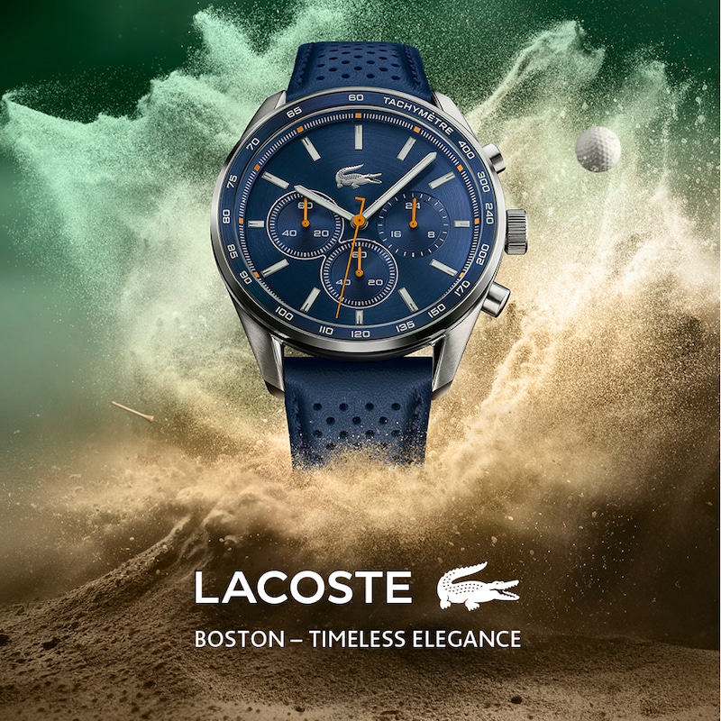 Main Image 3 of Lacoste Men's Boston Blue Dial & Blue Leather Strap Watch