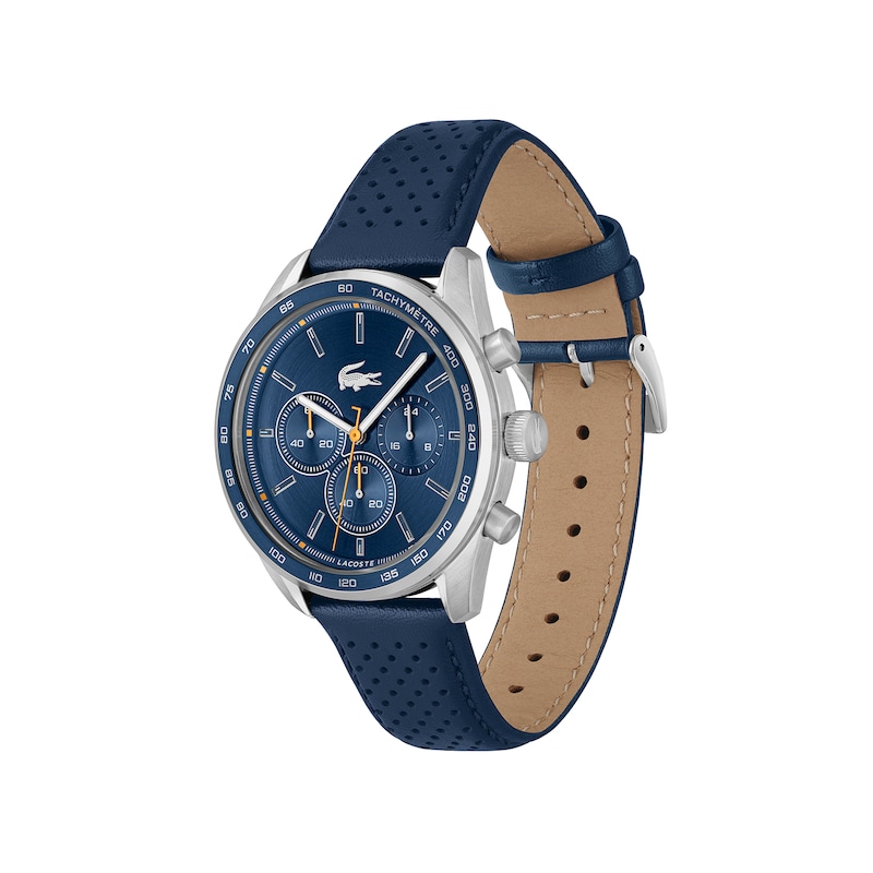 Main Image 4 of Lacoste Men's Boston Blue Dial & Blue Leather Strap Watch
