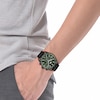 Thumbnail Image 4 of Lacoste Men's Boston Green Dial and Black Leather Strap Watch