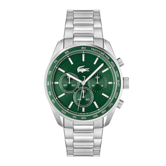Lacoste Men's Boston Green Dial Stainless Steel Bracelet Watch