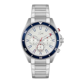 Lacoste Men's Mainsail White Dial Stainless Steel Bracelet Watch